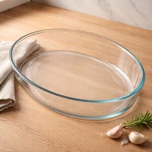 Vintage Pyrex Clear Glass Oval Roasting Dish